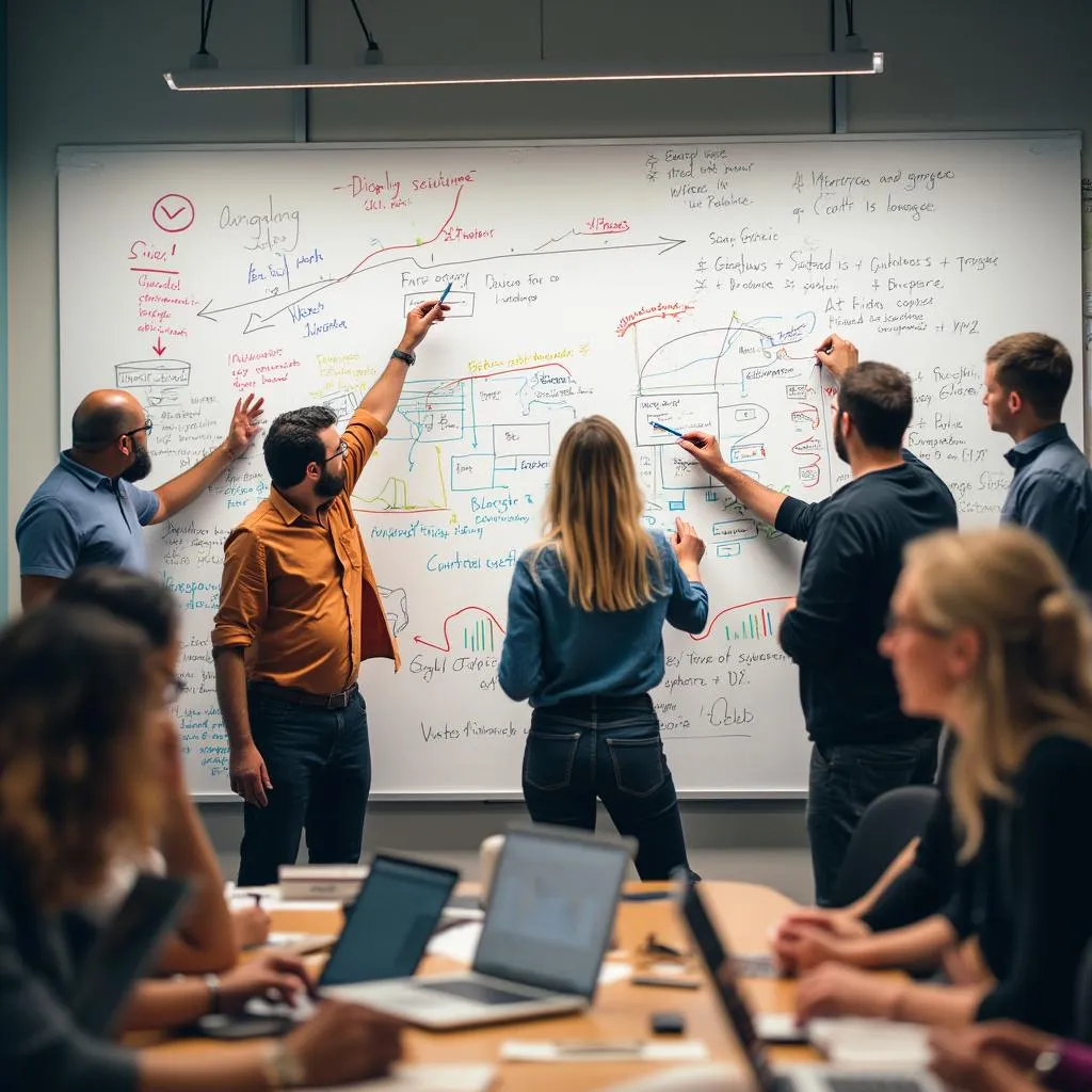 Session de brainstorming d'équipe